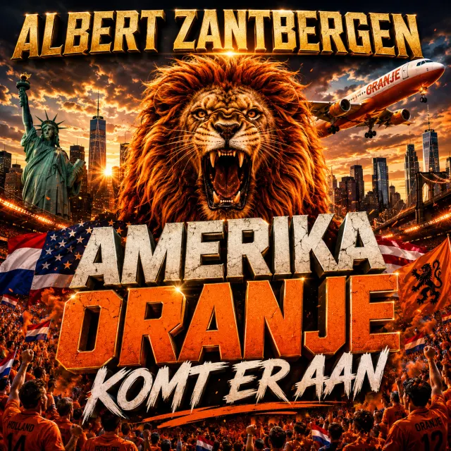Cover van AMERIKA ORANJE KOMT ER AAN door Albert Zantbergen