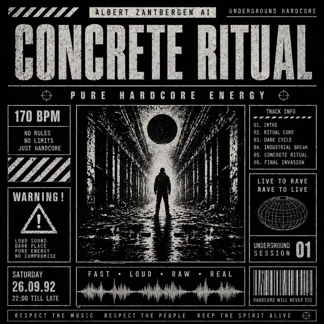 Cover van Concrete Ritual door Albert Zantbergen AI