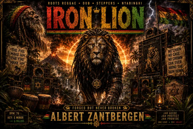 Cover van Iron Lion door Albert Zantbergen