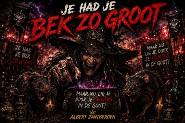 Cover van Je Had Je Bek Zo Groot door Albert Zantbergen