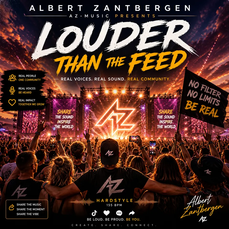 Cover van Louder Than Feed door Albert Zantbergen